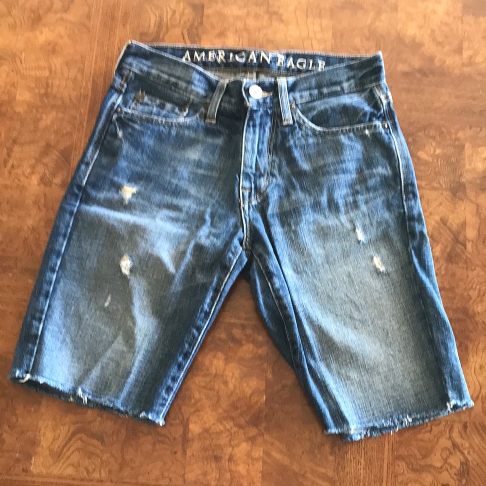 2/$25🌻American Eagle Outfitters Men's Distressed Denim Shorts Sz 26,fits larger